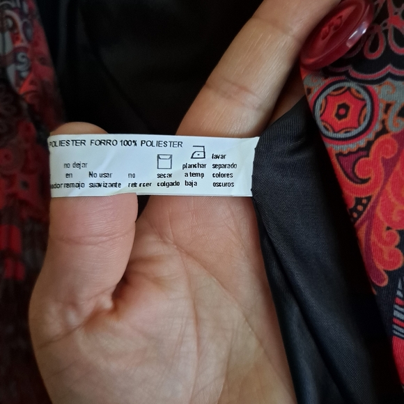 Arkitect lined feather multicolored paisley blazer, small - Picture 4 of 6